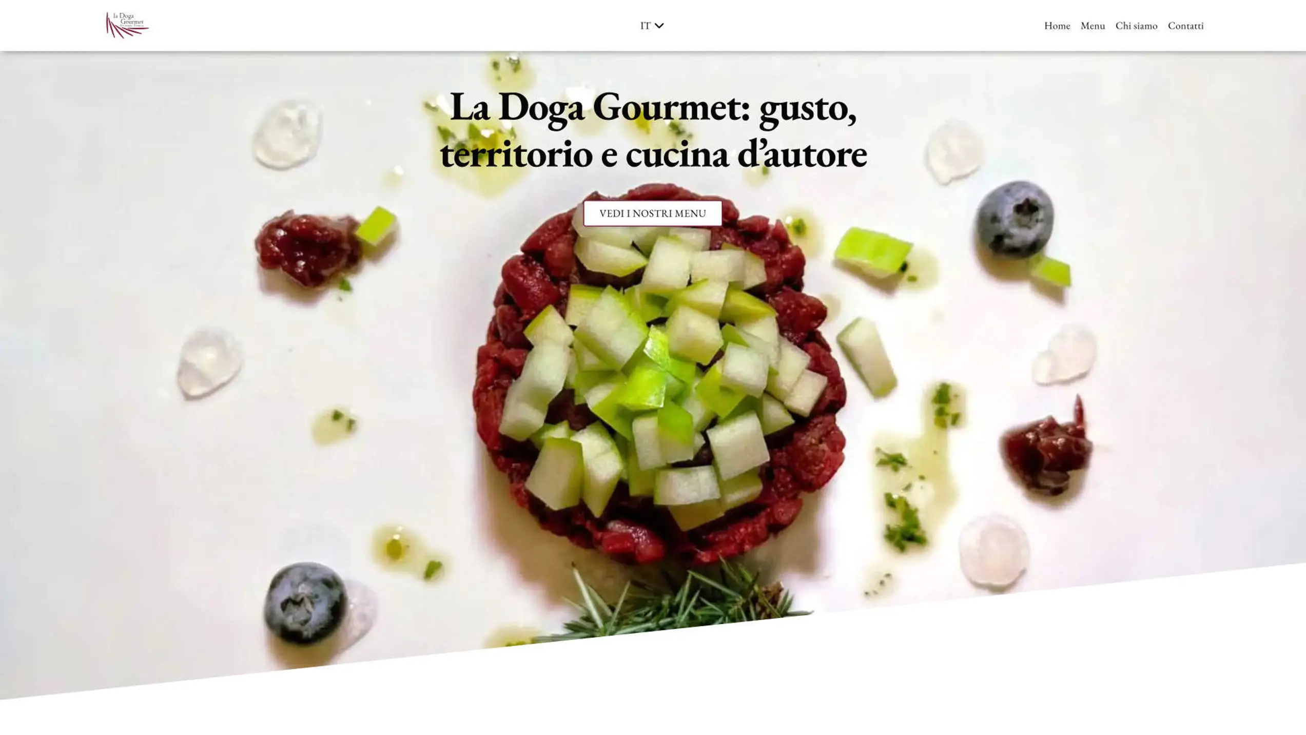 Screenshot del sito de La Doga Gourmet